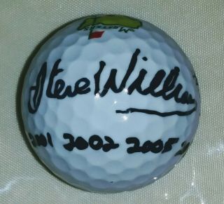 Pga Legend Caddie Steve Williams Autographed Signed Masters Golf Ball Tiger