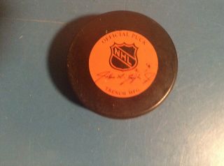 1987 - 92 MONTREAL CANADIENS NHL VINTAGE GENERAL TIRE ZIEGLER TRENCH GAME PUCK 2