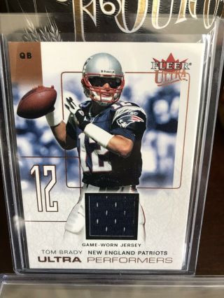 Tom Brady 2004 Fleer Ultra Game Worn Jersey England Patriots