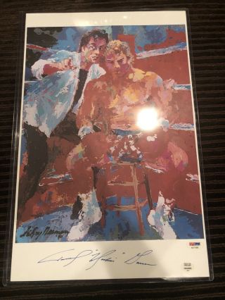 Tommy Morrison Signed Autograhed Photo Psa/dna Rocky Balboa Sylvester Stallone