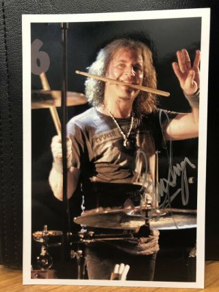 Eric Singer - Hand Signed Autograph 4x6 Photo - Kiss Drummer Black Sabbath