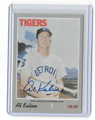 2019 Topps Heritage Al Kaline Blue Ink Real One Autograph