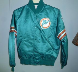 Miami Dolphins Vintage Official Nfl Starter Jacket - Size Small - Football