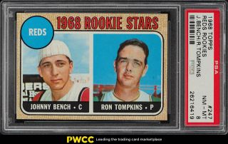 1968 Topps Johnny Bench Rookie Rc 247 Psa 8 Nm - Mt (pwcc)