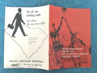 1967 - 68 Acc University Of South Carolina Basketball Round - Up