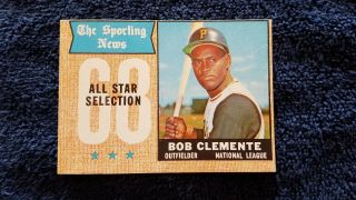 Roberto Bob Clemente T.  C.  G.  The Sporting News All Star Selection Card 1968