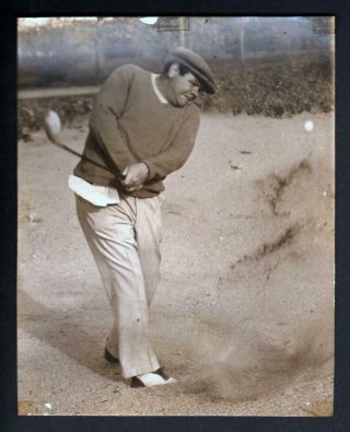 1937 Babe Ruth & John Montague Fresh Meadow Golf Course York Type 1 Photo
