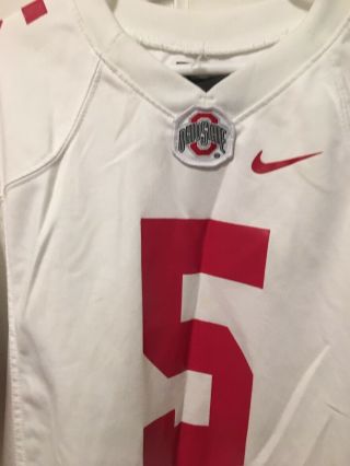 Authentic Nike Ohio State Buckeyes 5 NCAA Jersey Girl’s SZ Medium White 2