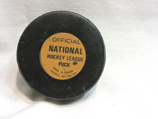 Vintage National Hockey League Nhl Official Game Puck 1950 