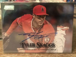 2019 Topps Stadium Club Tyler Skaggs On Card Auto Autograph