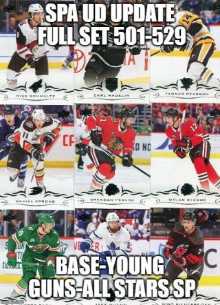 Upper Deck Sp Authentic 18/19 Ud Update Set 501 - 529 Base Young Guns All Stars 3