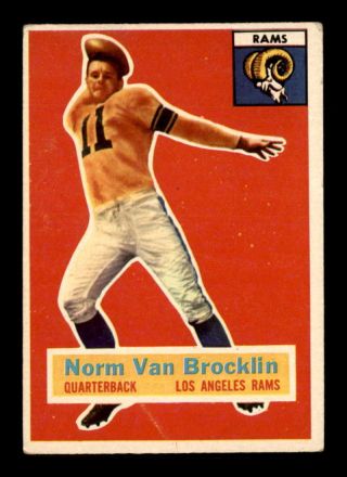 1956 Topps 6 Norm Van Brocklin Vg X1687602