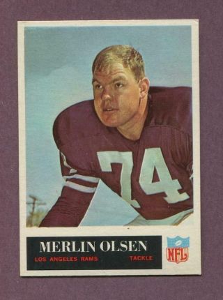 1965 Philadelphia Merlin Olsen Hof 94 - Los Angeles Rams - Ex,