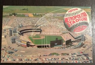 Vintage 1965 - 66 Minnesota Twins Metropolitan Stadium Postcard (mlb)
