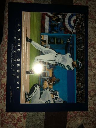 Ken Griffey Jr In The Goove Rick Rush Lithograph Number 3311 Of 5,  000 Srp$85