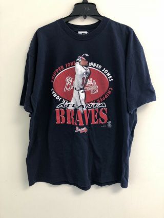 Vintage Chipper Jones Atlanta Braves T - Shirt Size Xxl 2xl