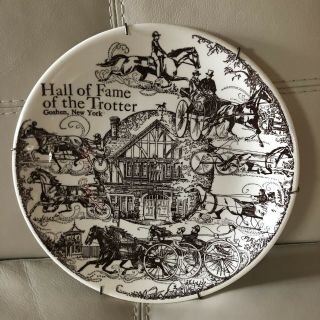 Harness Horse Racing Hall Of Fame Of The Trotter Vtg Ironstone Souvenir Plate