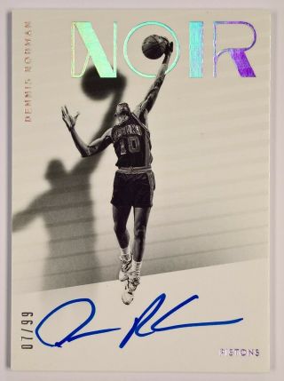 2018 - 19 Noir Basketball Shadow Sigs Autograph Dennis Rodman Auto On Card 7/99