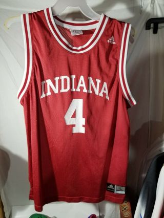 Indiana Hoosiers Ncaa Basketball Jersey Men’s Large Adidas Red