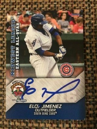 Eloy Jimenez Signed 2016 Midwest League All Star Card Auto Rare White Sox Qty