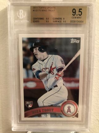 2011 Topps Update Mike Trout Rookie Rc Us175 Bgs 9.  5 Gem