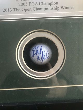 Phil Mickelson Signed Golf Ball Shadowbox Framed 2