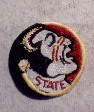 Vintage Florida State Seminoles Fsu Embroidered Iron - On Logo Patch Ncaa