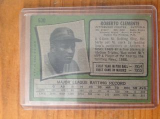 1971 Topps Roberto Clemente Pittsburgh Pirates 2