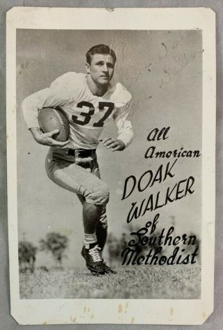 Circa 1948 Rppc Real Photo Postcard Doak Walker Smu Football Heisman Dallas Tx