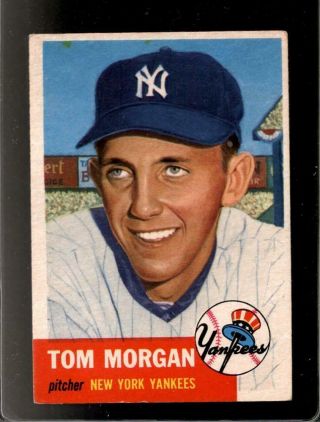 1953 Topps 132 Tom Morgan Vg,  /vgex Lite Creases E4381
