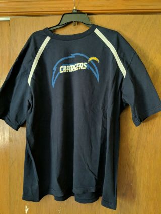 San Diego Chargers T - Shirt Nfl Team Apparel Football Shirt Xxl Navy Blue