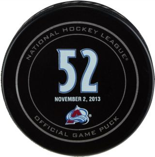 Adam Foote Colorado Avalanche 11/2/13 Retirement Night Official Game Puck