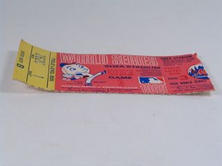 1969 METS Game 3 WORLD SERIES Ticket Stub,  SHEA Stadium Field Level Box 3