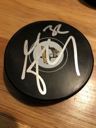 Mark Streit Auto Signed Pittsburgh Penguins 2017 Stanley Cup Hockey Puck Swiss