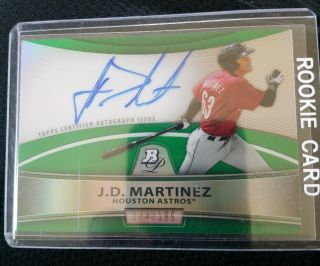 2010 Bowman Platinum J.  D.  Martinez Green Refractor On Card D 174/199 Red Sox