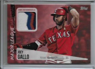 2019 Topps Series 2 Joey Gallo Major League Materials Red Patch 01/25 Rangers