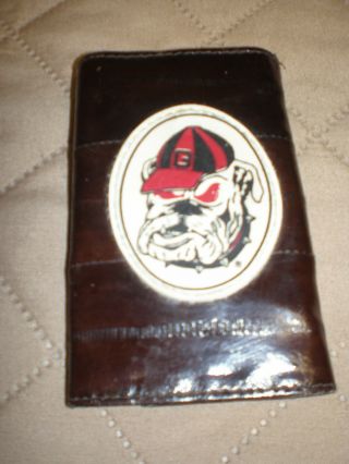 Vintage Georgia Bulldogs Brown Soft Leather Key Holder Wallet