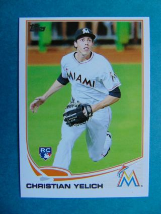 2013 Christian Yelich Topps Update Baseball Rookie Card Rc Us290 Miami Marlins