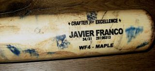 2019 Javier Franco - San Francisco Giants Game Cooperstown Cracked Bat