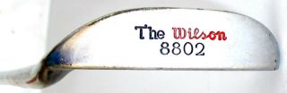Collectible 1984 The Wilson 8802 Putter Head Speed Steel Shaft Leather Grip 35 "