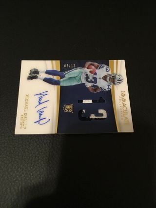 2018 IMMACULATE MICHAEL GALLUP RPA ROOKIE NUMBERS 2 COLOR AUTO PATCH SSP 3/13 3