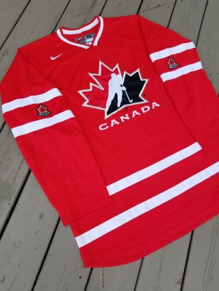 Nike Team Canada Mens Iihf Hockey Jersey Size Xl Gold Medal Sewn Stitched