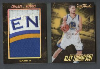 2015 - 16 Preferred The Finals Booklet Klay Thompson Warriors Logo Patch 4/23