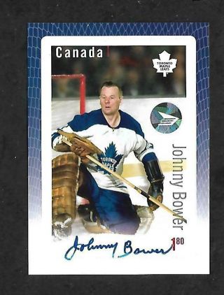 2015 Canada Post Stamps,  Nhl Great Canadian Goalies Autographed Insert: Bower,