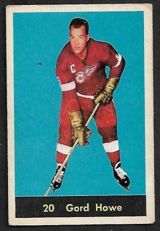 1960 - 61 Parkhurst Nhl Hockey: 20 Gord Howe,  Detroit Red Wings