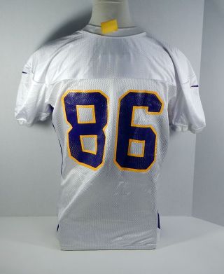 2012 Minnesota Vikings 86 Game Issued White Practice Jersey
