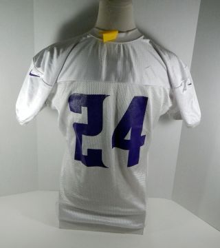 2013 Minnesota Vikings A.  J.  Jefferson 24 Game Issued White Practice Jersey