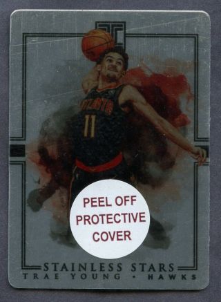 2018 - 19 Panini Impeccable Stainless Stars Trae Young Rc Rookie /99 W/ Coating