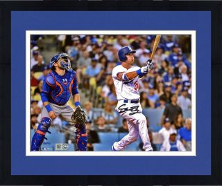 Framed Cody Bellinger La Dodgers Signed 8 " X 10 " Hitting Hr Photo - Fanatics