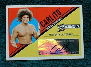 Wwe Topps Authentic Autograph Trading Card Carlito